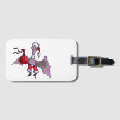 Santa Bat horizontal luggage tag ラゲッジタグ (正面横)
