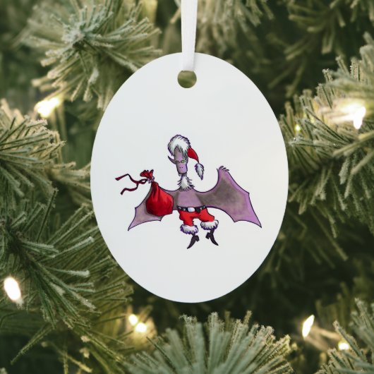Santa Bat oval metal ornament メタルオーナメント (インサイチュ)