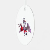 Santa Bat oval metal ornament メタルオーナメント (正面左)
