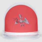 Santa Bat red snow globe (正面)