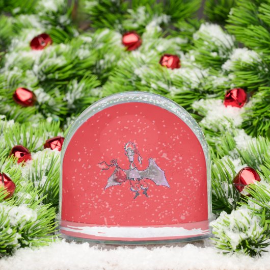 Santa Bat red snow globe (クリスマス)