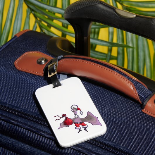 Santa Bat vertical luggage tag ラゲッジタグ (正面インサイチュ1)