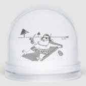 Santa Beach Time snow globe (正面)