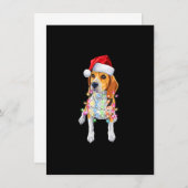 Santa Beagle Christmas Lights Christmas Dog Lover  招待状 (正面/裏面)