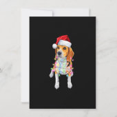 Santa Beagle Christmas Lights Christmas Dog Lover  招待状 (正面)