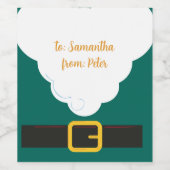 Santa Beard Hope You've Been Good - Evergreen ワインラベル (シングルラベル)