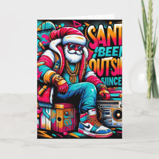 Santa Been Outside Holiday Card カード