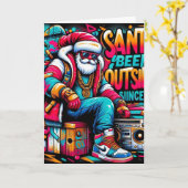 Santa Been Outside Holiday Card カード (黄色い花)