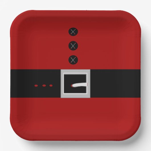 Santa Belly Paper Plate ペーパープレート (正面)