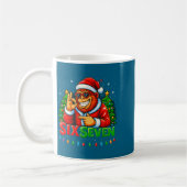 Santa Bigfoot Christmas Sasquatch 67 Funny Meme Si コーヒーマグカップ (左)