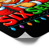 Santa Bigfoot Christmas Sasquatch 67 Funny Meme Si ポスター (角)