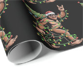 Santa Bigfoot Christmas Tree Xmas Lights Sasquatch ラッピングペーパー (ロールコーナー)