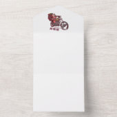 Santa Biker Christmas Costume for Bikers Invitatio オールインワン招待状 (内側)