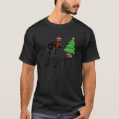 Santa Black Cat and Christmas Light  What Tシャツ (正面)