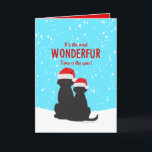 Santa Black Lab Dogs Christmas Card シーズンカード<br><div class="desc">今年のクリスマスのグリーティングカードにムチを追加！ナプタウン・テールがデザイン。</div>