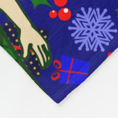 santa blonde merman ugly xmas mermaid gifts フリースブランケット (角)