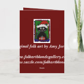 Santa BoBo – 黒猫クリスマスグリーティングカード(2) シーズンカード (裏面)