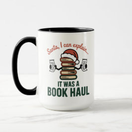 Santa Book Haul Holiday Fun マグカップ