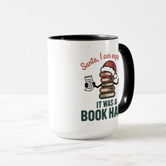 Santa Book Haul Holiday Fun マグカップ (正面右)