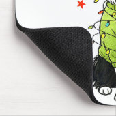 Santa Border Collie Christmas Border Collie Dog Mo マウスパッド (コーナー)