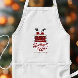 Santa Bottoms Up Funny Christmas Cooking Gift スタンダードエプロン