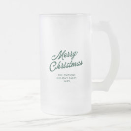 Santa “Bottoms Up” Funny Holiday Party Gift フロストグラスビールジョッキ