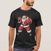 Santa Boxing Lover Funny MMA Muay Thai Boxer Chris Tシャツ (正面)