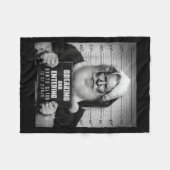 Santa Breaking Entering Mugshot Funny Christmas Ho フリースブランケット (正面(横))