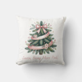 Santa, Bring More Pink! – Elegant Christmas クッション (正面)