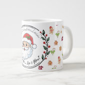 Santa Brings Warm Wishes – Festive Christmas Coffe ジャンボコーヒーマグカップ (正面右)