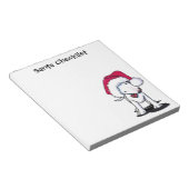 Santa Bull Terrierメモ帳 ノートパッド (アングル)