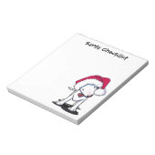 Santa Bull Terrierメモ帳 ノートパッド (回転)