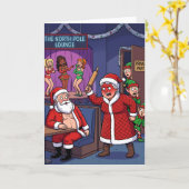 Santa Busted カード (黄色い花)