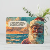Santa by the Sea – Christmas in July Holiday Card  シーズンカード (スタンド正面)