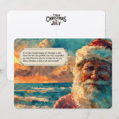 Santa by the Sea – Christmas in July Holiday Card  シーズンカード (正面/裏面)