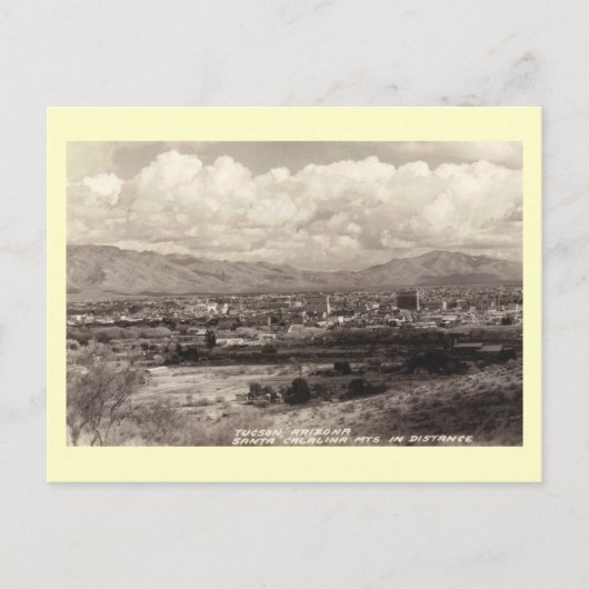 Santa Calalina Mts、ツーソン、アリゾナ州ヴィンテージ シーズンポストカード (正面)