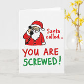 Santa Called You Are Screwed Card カード (黄色い花)
