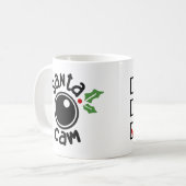 Santa Cam, Funny Christmas コーヒーマグカップ (正面左)