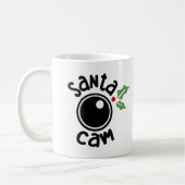 Santa Cam, Funny Christmas コーヒーマグカップ (左)