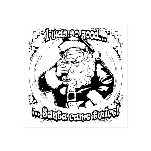 Santa Came Twice! ラバースタンプ (インプリント)