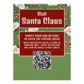 Santa Candy, Visit Santa, QR Code Queue ポスター (正面)