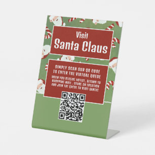 Santa Candy, Visit Santa, QR Code Queue 台座サイン