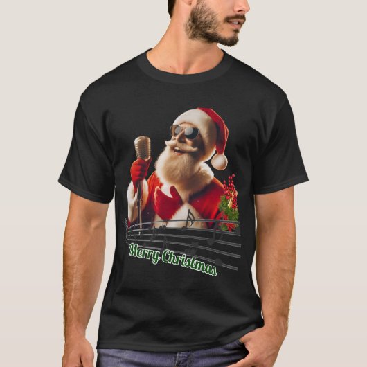 Santa Cantante Rock and Roll Tシャツ (正面)