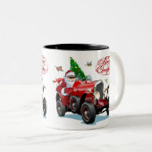 Santa car Mug ツートーンマグカップ (正面右)
