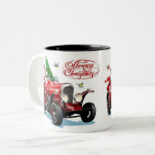 Santa car Mug ツートーンマグカップ (正面左)