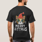 Santa Catのホールをデッキに Tシャツ (裏面)