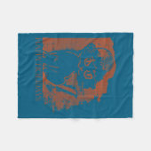 Santa Cat  フリースブランケット (正面(横))