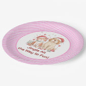 Santa Cat and Dog Friends ペーパープレート (アングル)