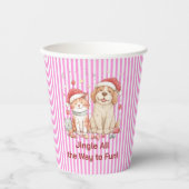 Santa Cat and Dog Friends 紙コップ (正面)