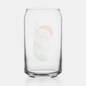 Santa Cat: Bao Bao in Christmas Stocking Art ガラス缶 (裏面)